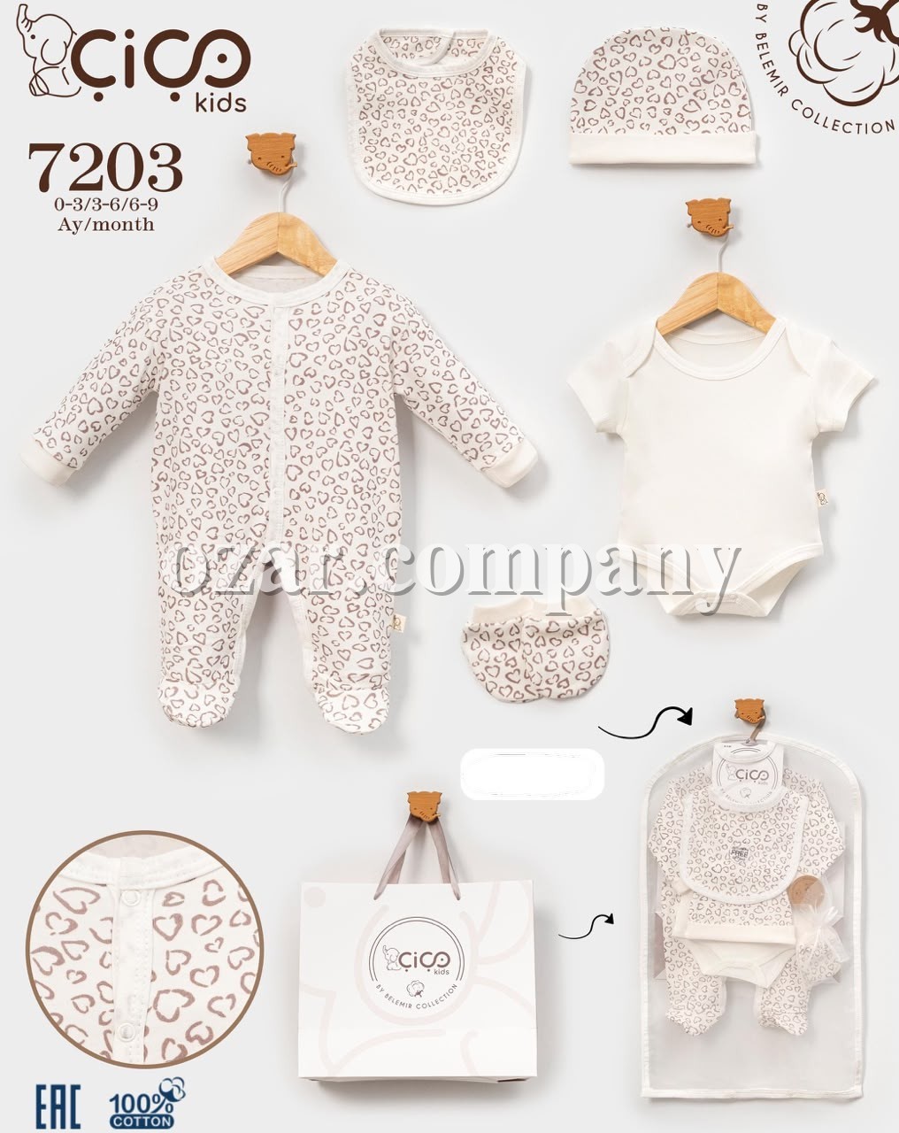 Комплект Для Девочки Cico Kids (0-3/3-6/6-9мес.)