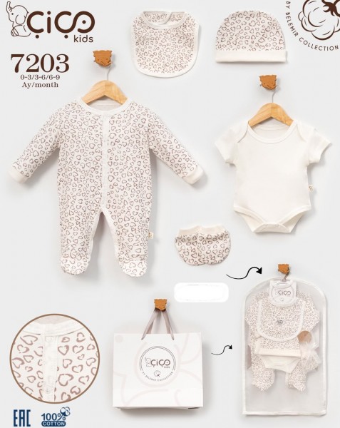 Комплект Для Девочки Cico Kids (0-3/3-6/6-9мес.)