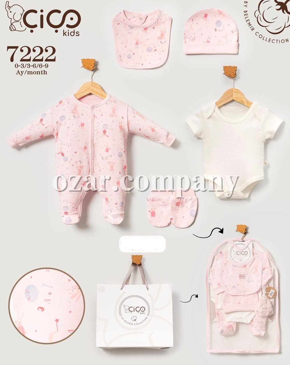 Комплект Для Девочки Cico Kids (0-3/3-6/6-9мес.)