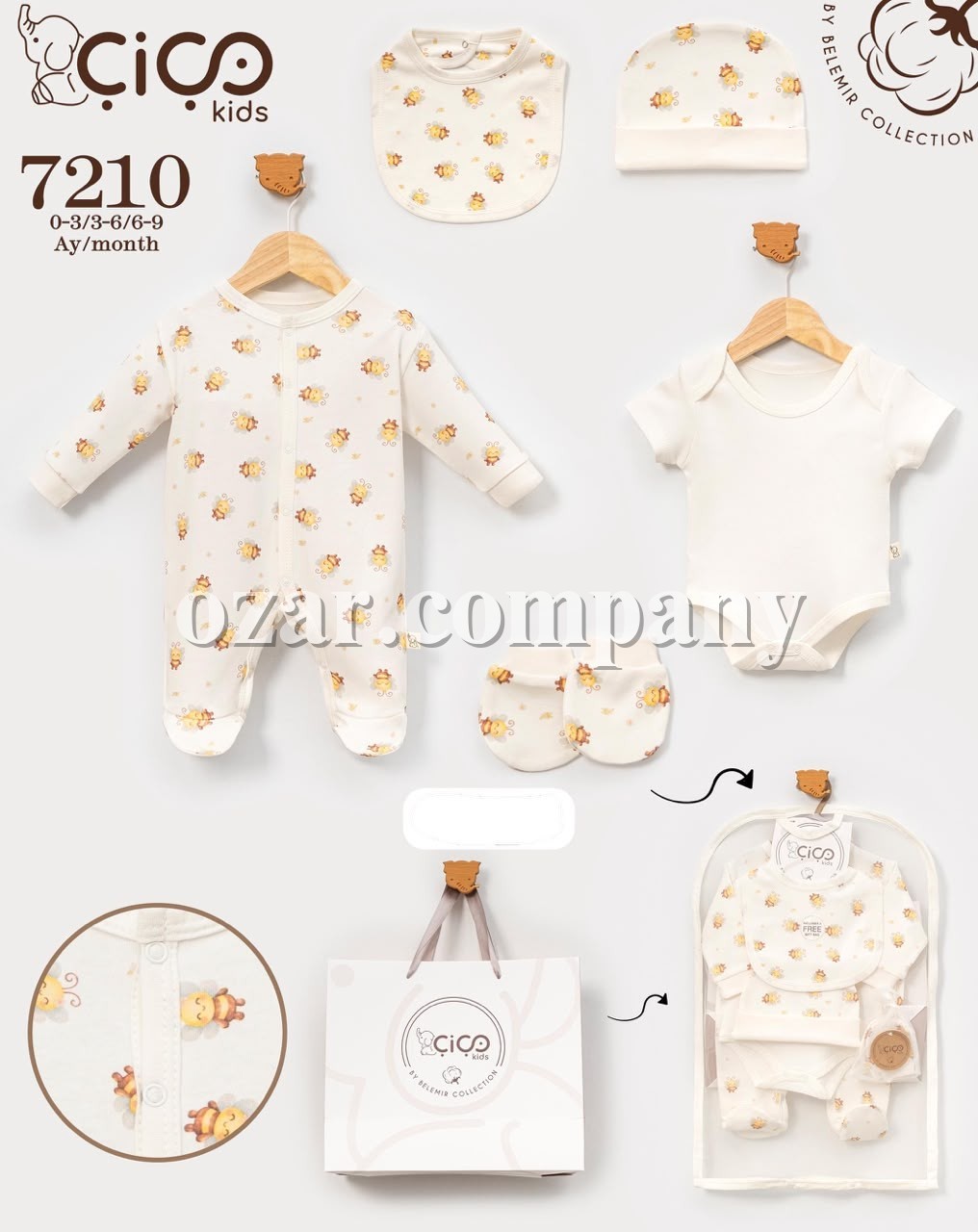 Комплект Для Новорождённых Cico Kids (0-3/3-6/6-9мес.)