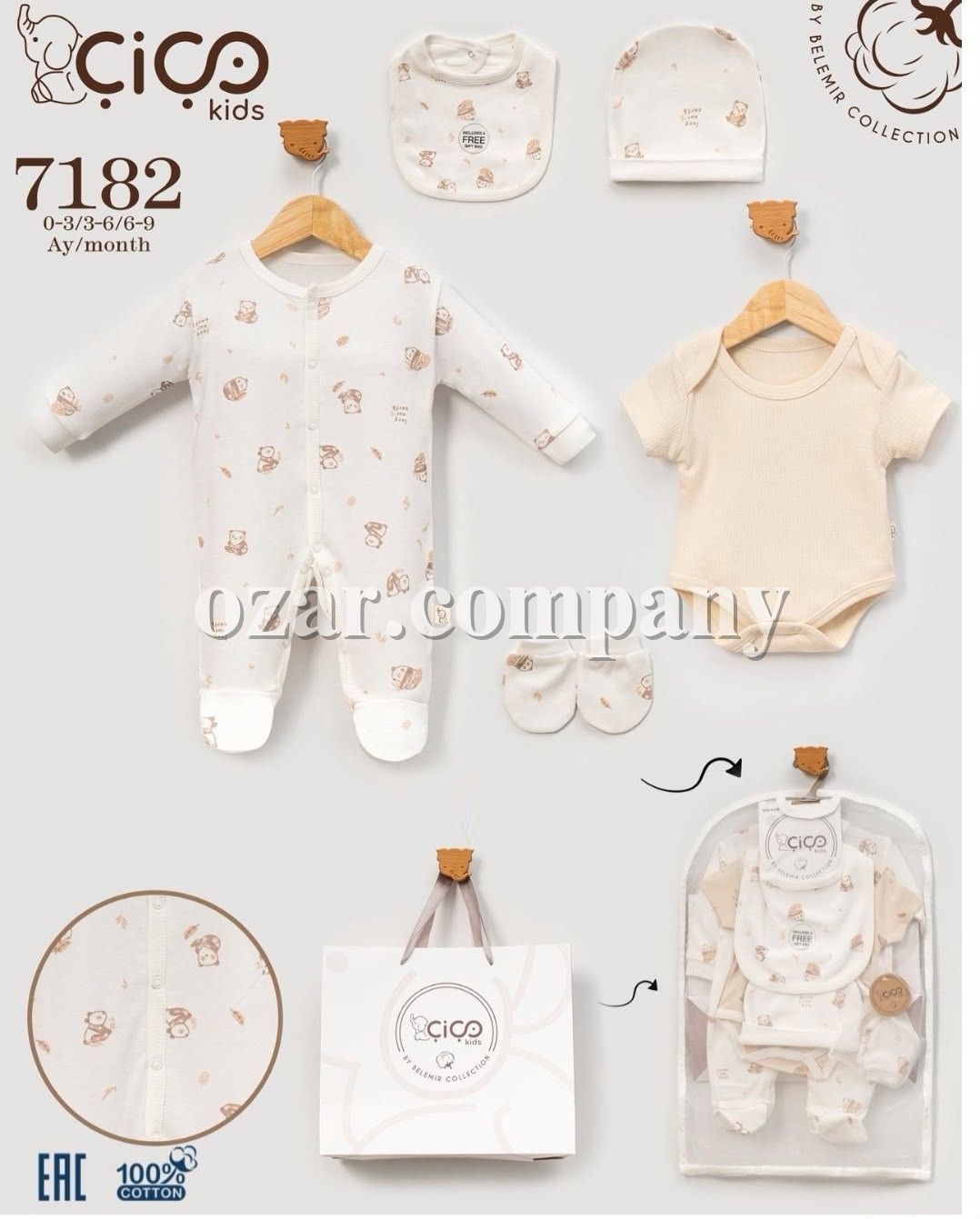Комплект Для Новорождённых Cico Kids (0-3/3-6/6-9мес.)