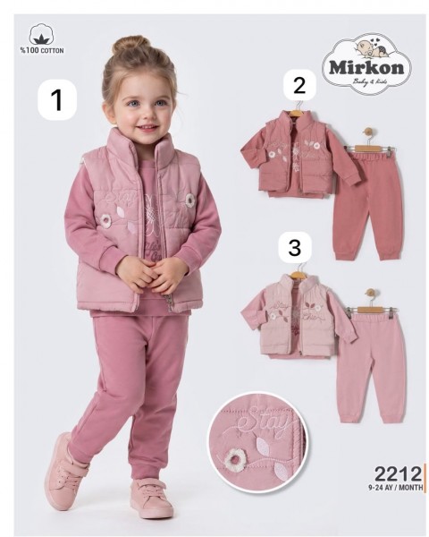 Костюм Тройка Для Девочки Mirkon Baby (9-12-18-24мес.)