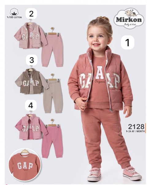 Костюм Тройка Для Девочки Mirkon Baby (9-12-18-24мес.)