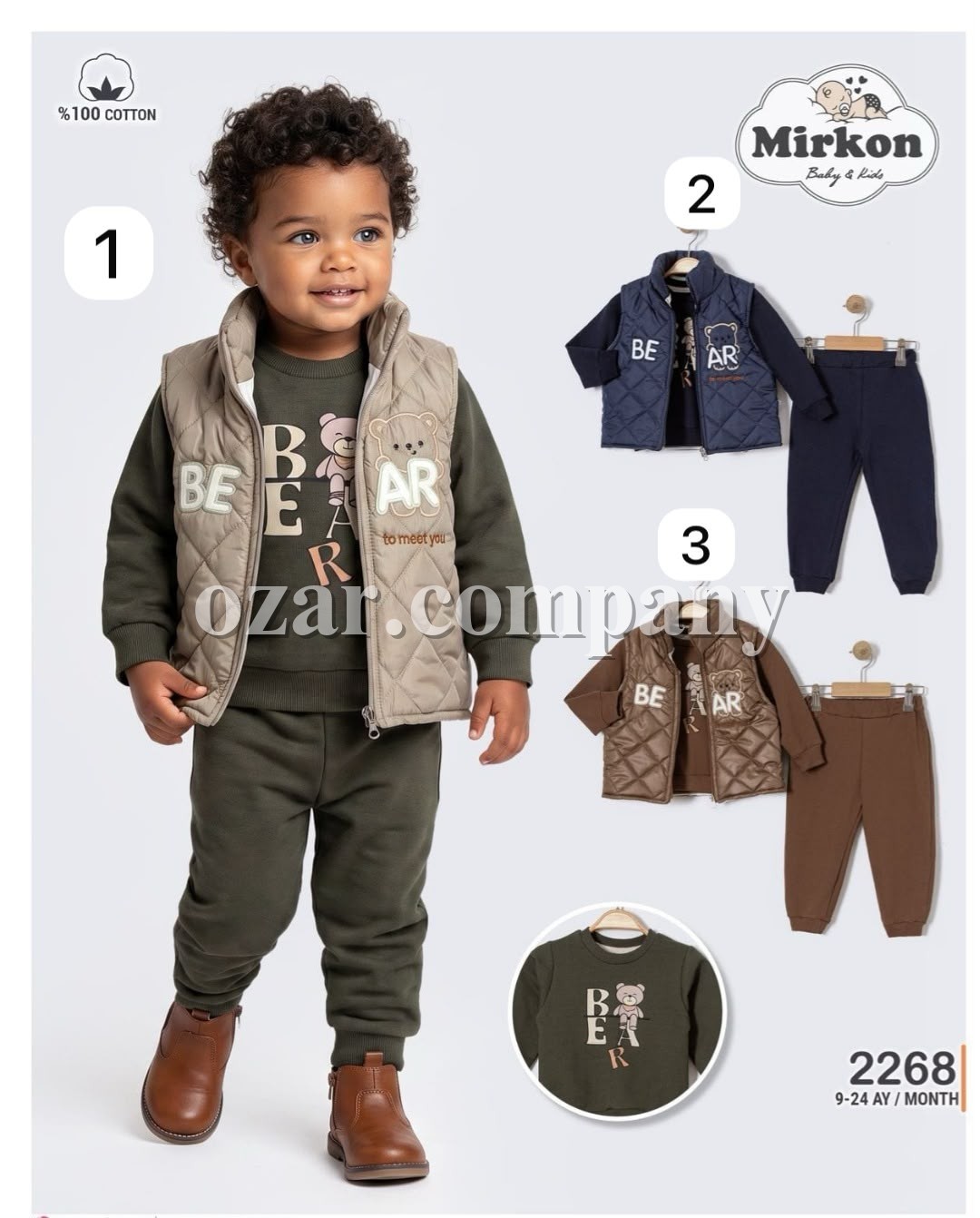 Костюм Тройка Для Мальчика Mirkon Baby (9-12-18-24мес.)