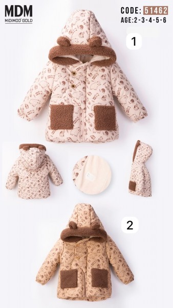 Демисезонная Куртка Для Девочки MDM (2-3-4-5-6лет) 