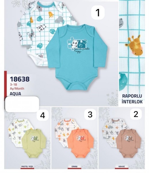 Пара Бодиков Для Новорождённых Miniworld (3-6/6-9/9-12/12-18мес. по 2шт.)