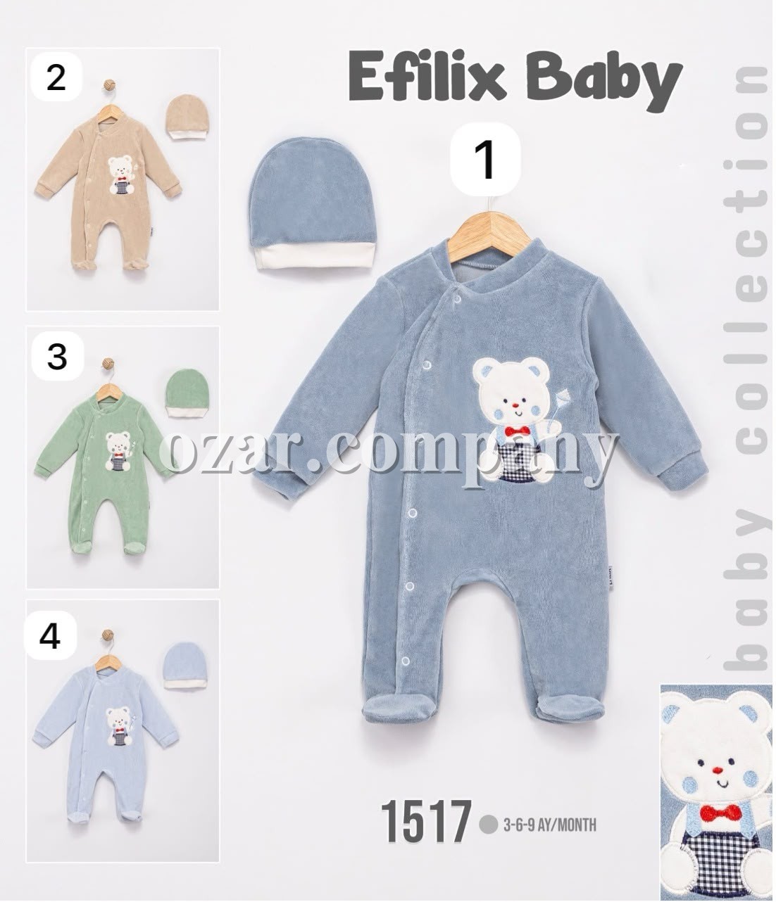Велюровый Человечек Для Мальчика Efilix Baby (3-6-9мес.)