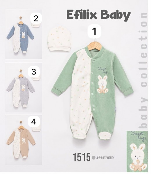 Велюровый Человечек Для Мальчика Efilix Baby (3-6-9мес.)