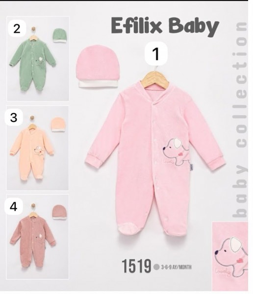 Велюровый Человечек Для Девочки Efilix Baby (3-6-9мес.)