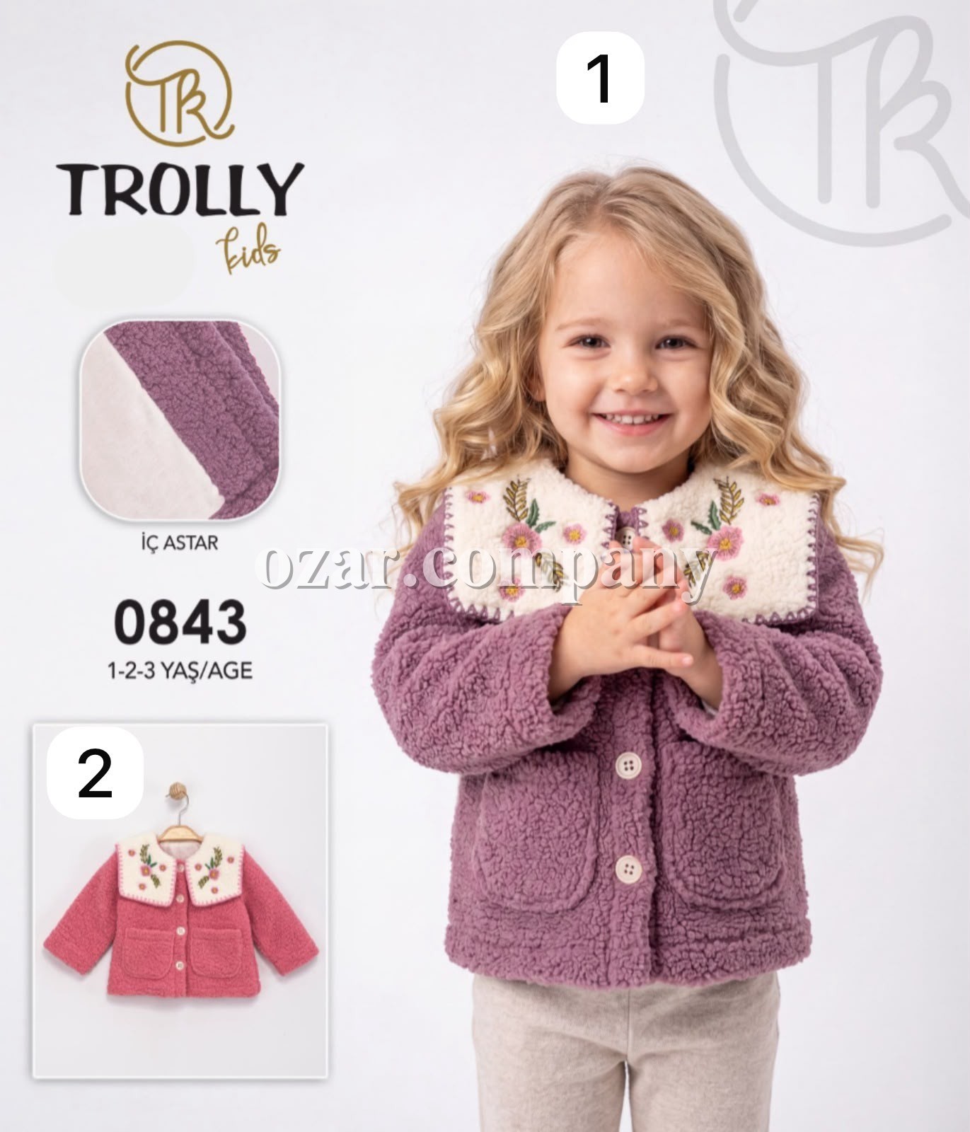 Утеплённая Кофта Для Девочки Trolly (1-2-3лет) 