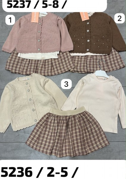 Костюм Тройка Для Девочки Baby Rose (5-6-7-8лет) 