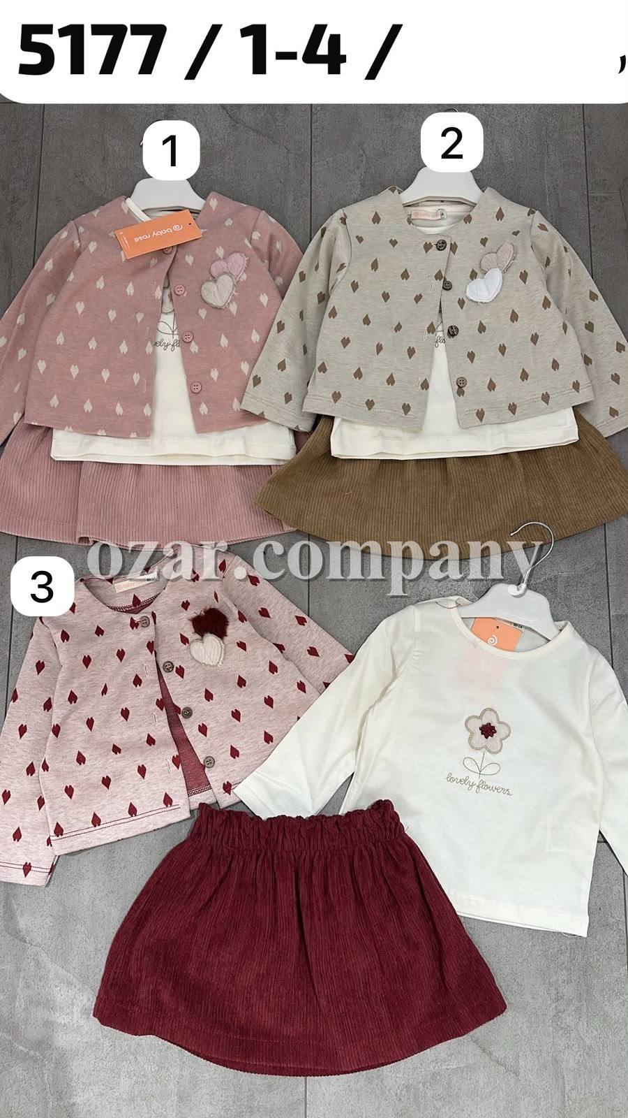 Костюм Тройка Для Девочки Baby Rose (1-2-3-4лет) 