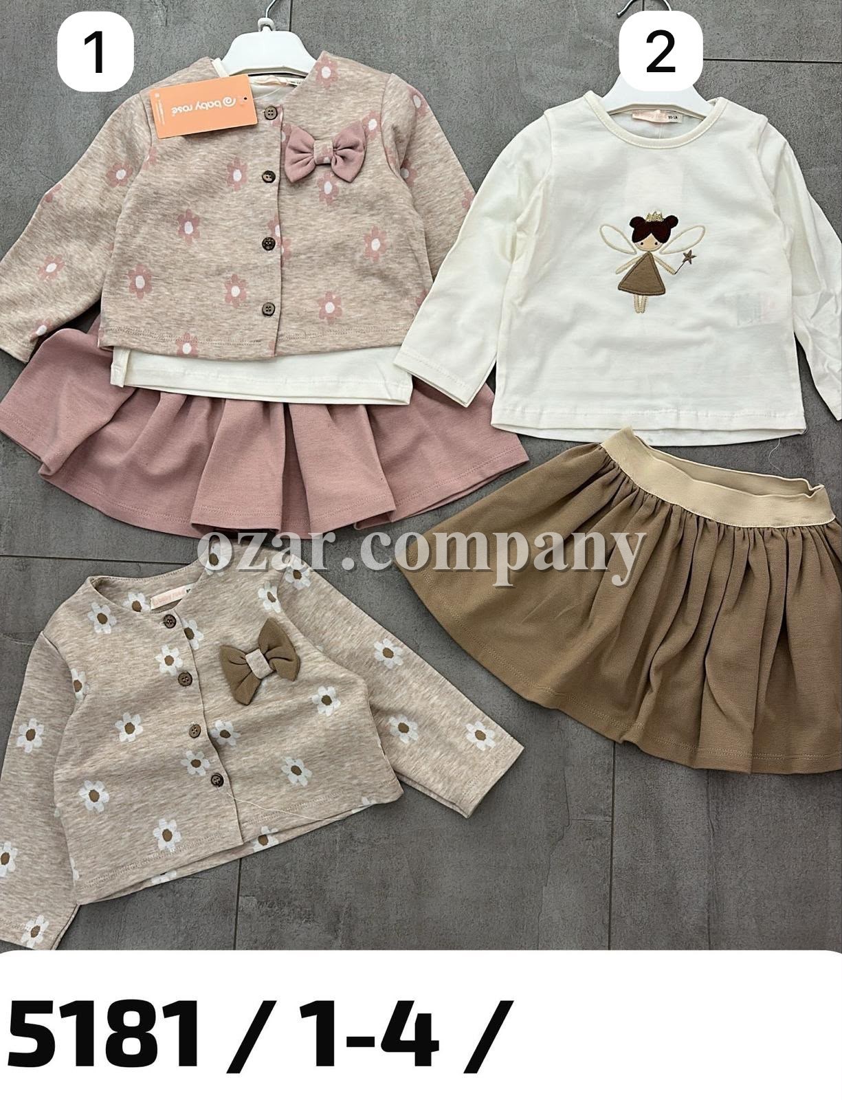 Костюм Тройка Для Девочки Baby Rose (1-2-3-4лет) 