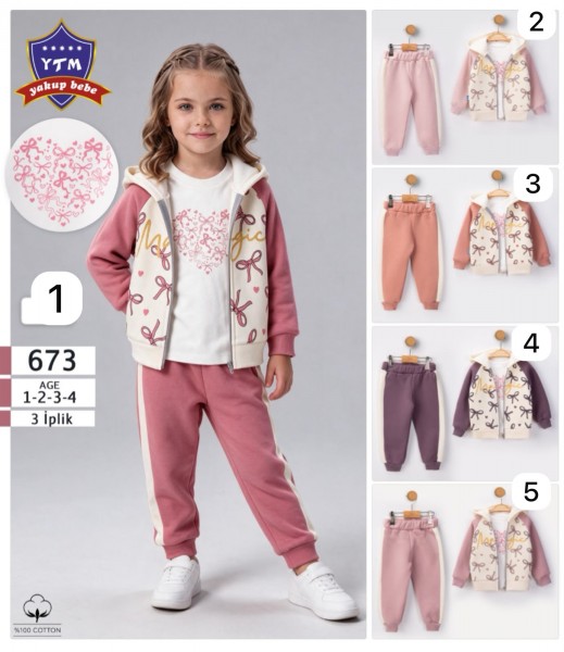 Костюм Тройка Тринитка Для Девочки YTM (1-2-3-4лет) 