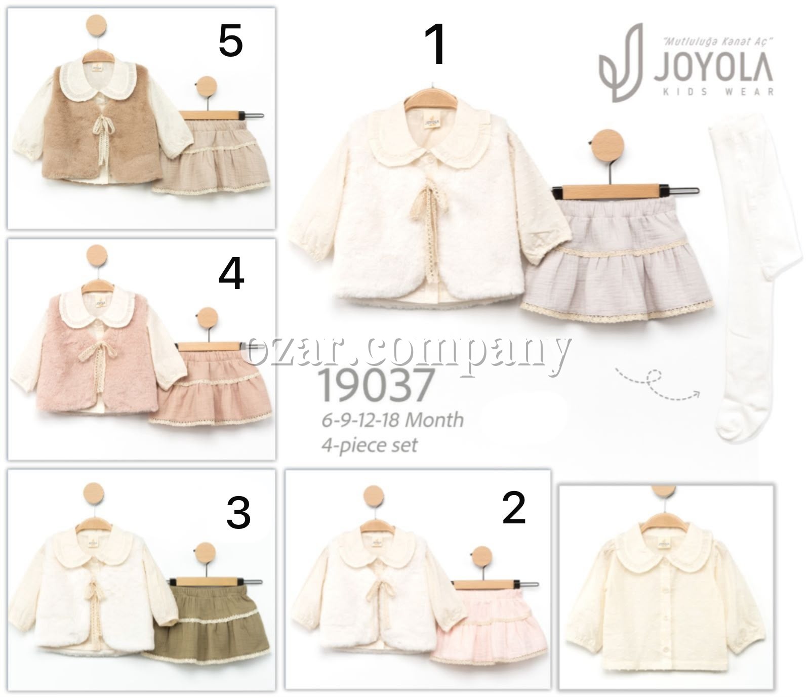 Костюм Тройка Для Девочки Joyola (6-9-12-18мес.)