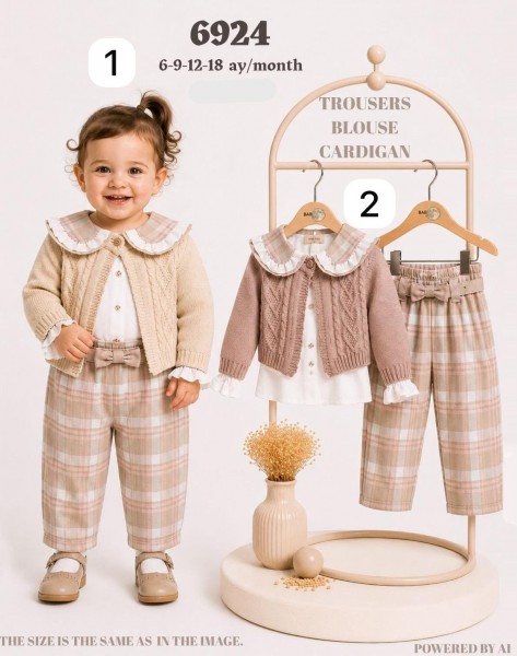 Костюм Тройка Для Девочки Baby Muz (6-9-12-18мес.)
