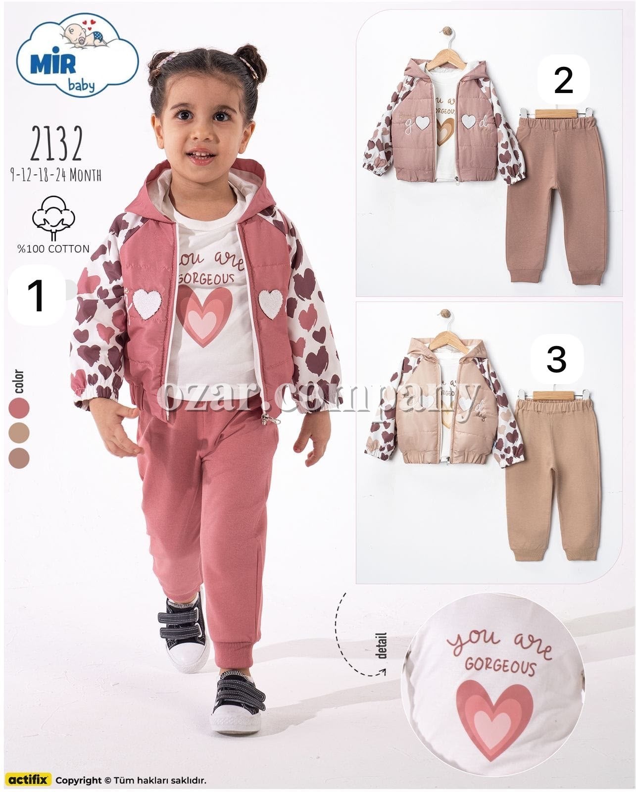Костюм Тройка Для Девочки Mirkon Baby (9-12-18-24мес.)