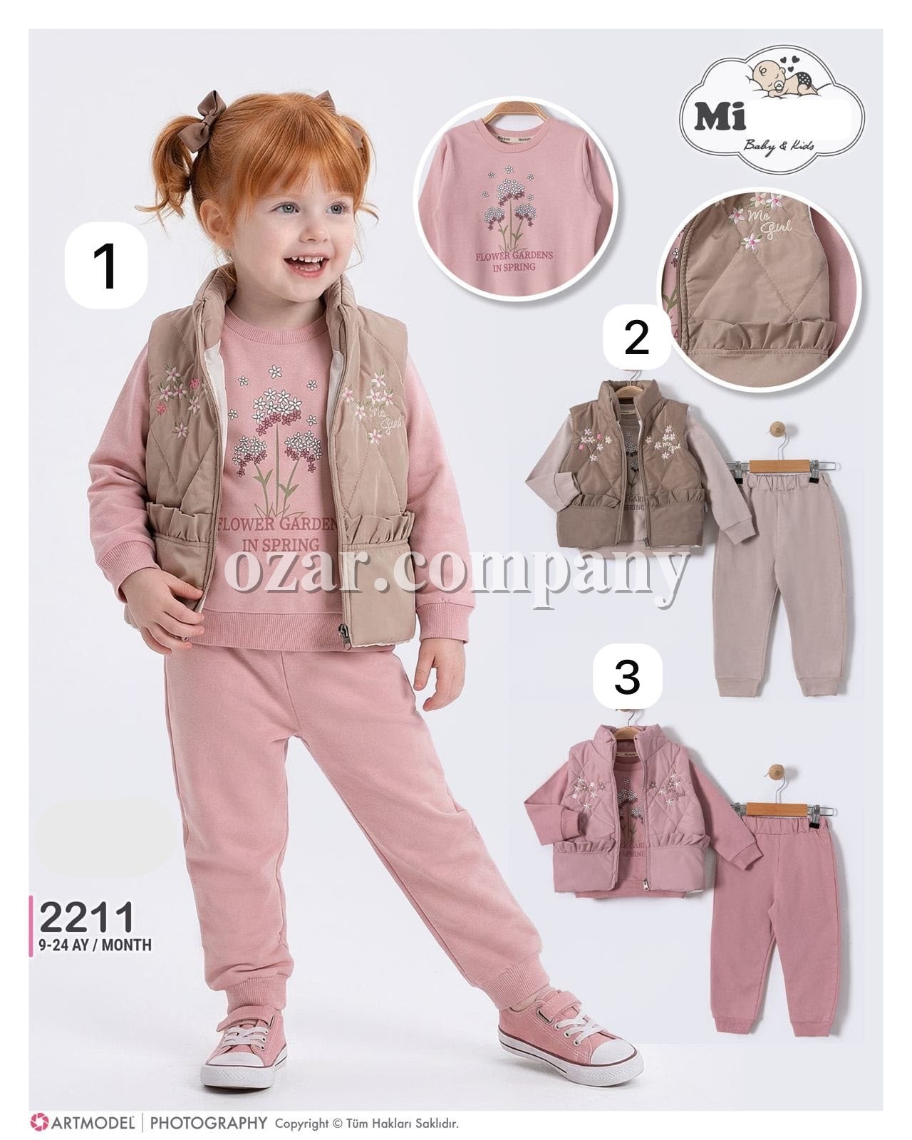 Костюм Тройка Для Девочки Mirkon Baby (9-12-18-24мес.)