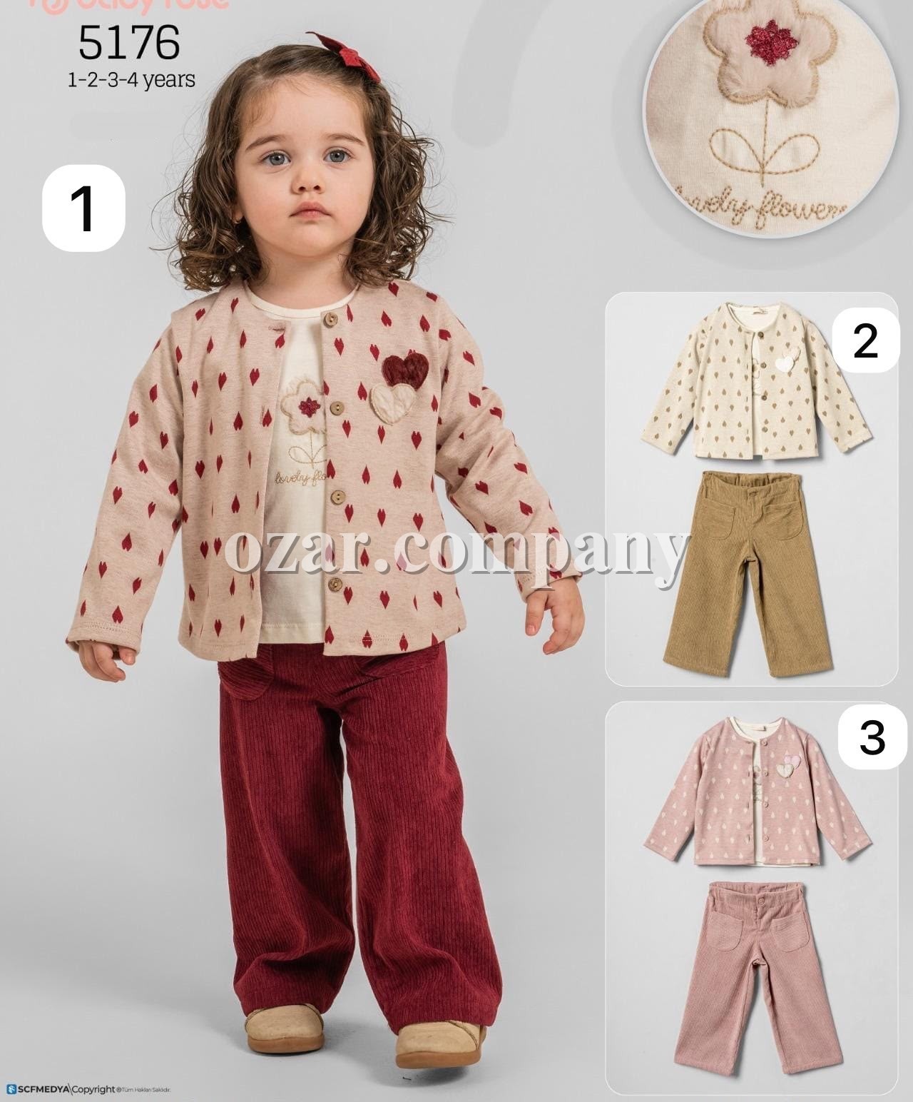 Костюм Тройка Для Девочки Baby Rose (1-2-3-4лет) 