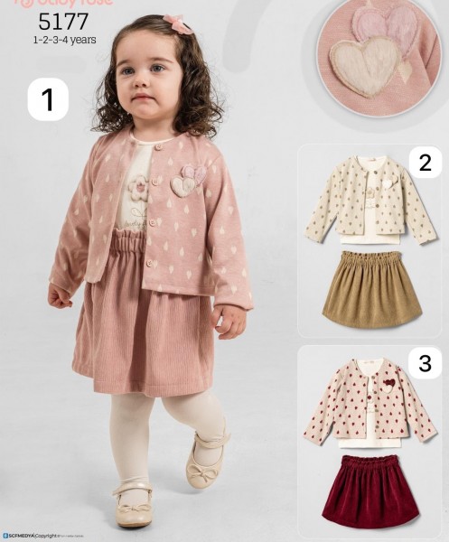 Костюм Тройка Для Девочки Baby Rose (1-2-3-4лет) 
