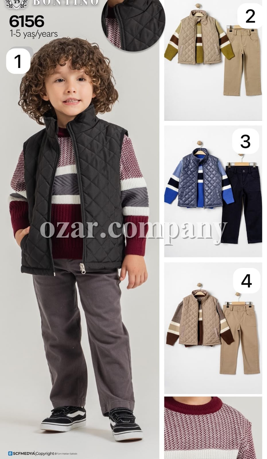 Костюм Тройка Для Мальчика Bontino (1-2-3-4-5лет) 
