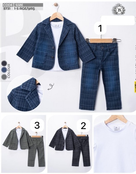 Костюм Тройка Для Мальчика Bontino (1-2-3-4-5лет) 