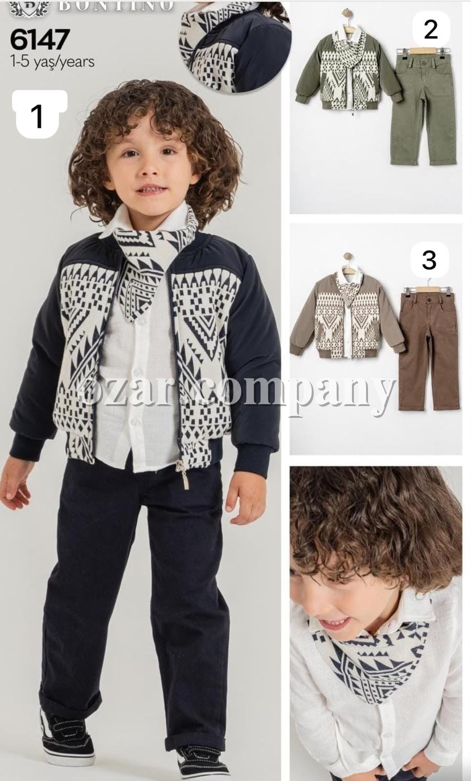 Костюм Тройка Для Мальчика Bontino (1-2-3-4-5лет) 