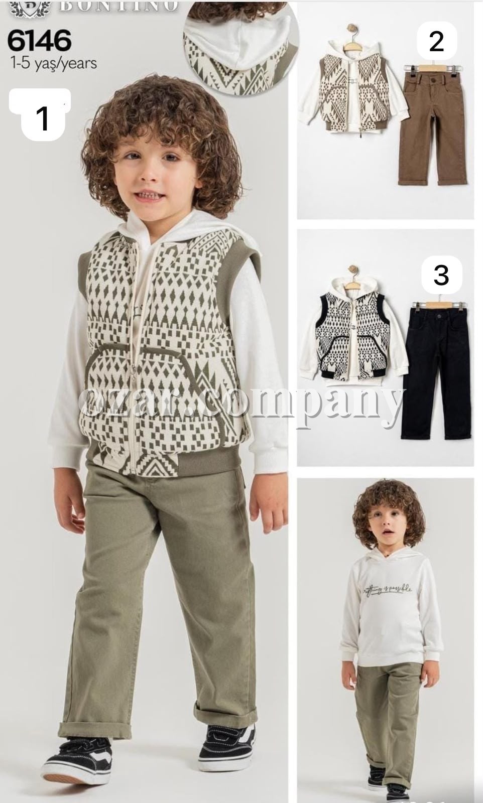 Костюм Тройка Для Мальчика Bontino (1-2-3-4-5лет) 