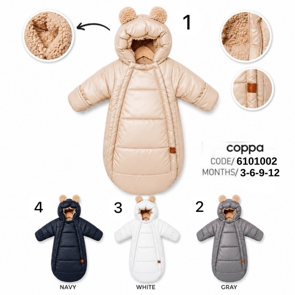 Утеплённый Комбинезон Для Новорождённых Coppa (3-6-9-12мес.)