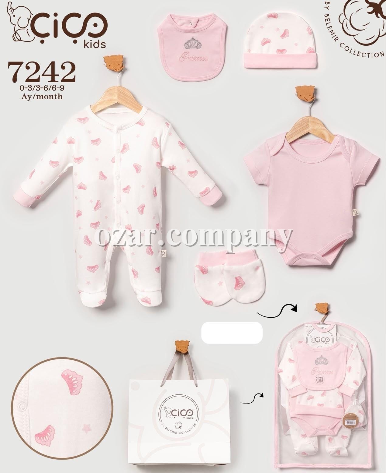Комплект Для Девочки Cico Kids (0-3/3-6/6-9мес.)