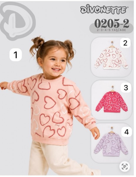 Свитшот Для Девочки Divonette (2-3-4-5лет)