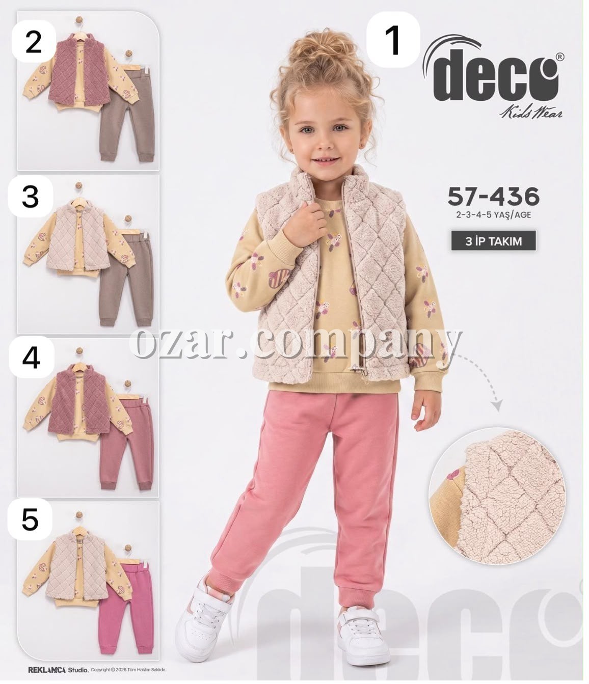 Костюм Тройка Тринитка Для Девочки Deco (2-3-4-5лет)