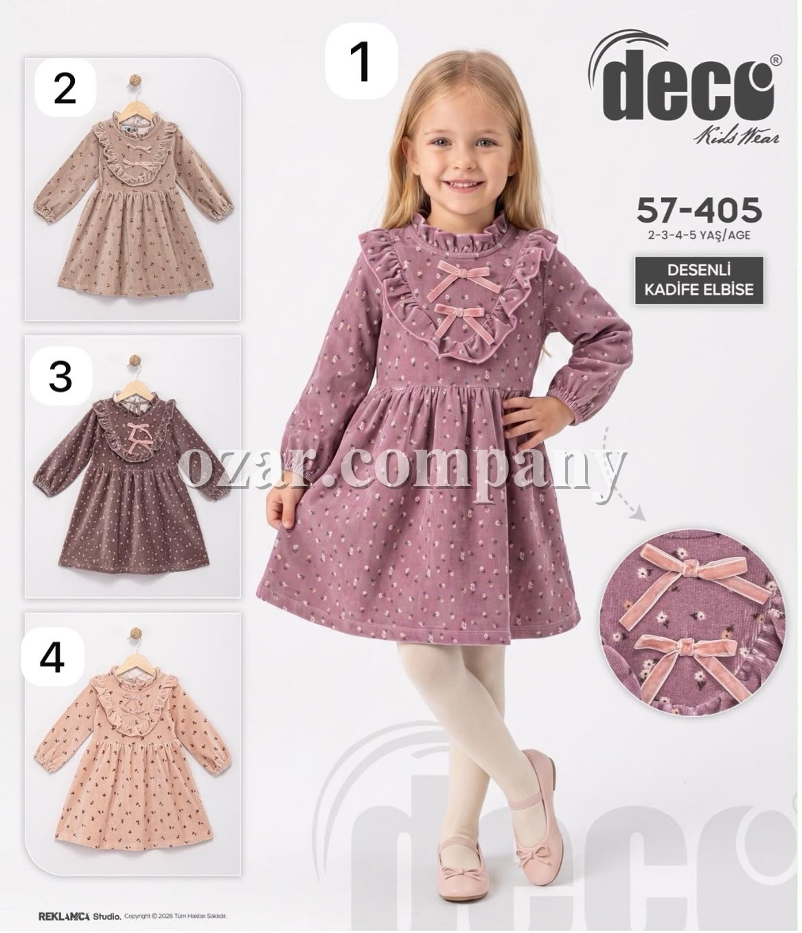 Велюровое Платье Для Девочки Deco (2-3-4-5лет)