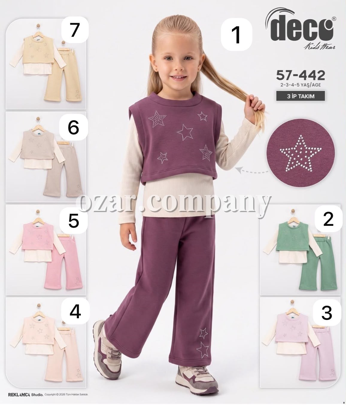 Костюм Тройка Тринитка Для Девочки Deco (2-3-4-5лет)