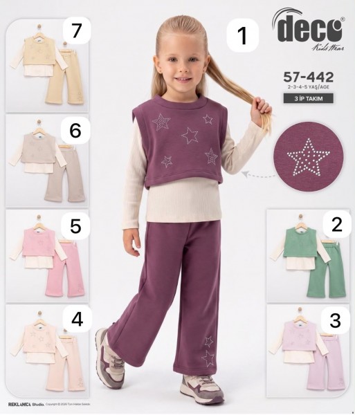 Костюм Тройка Тринитка Для Девочки Deco (2-3-4-5лет)