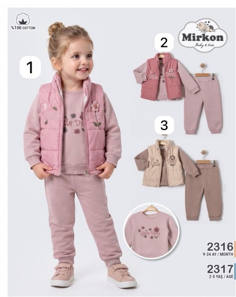 Костюм Тройка Для Девочки Mirkon Baby (9-12-18-24мес.)