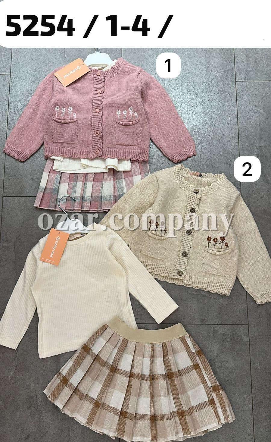 Костюм Тройка Для Девочки Baby Rose (1-2-3-4лет) 
