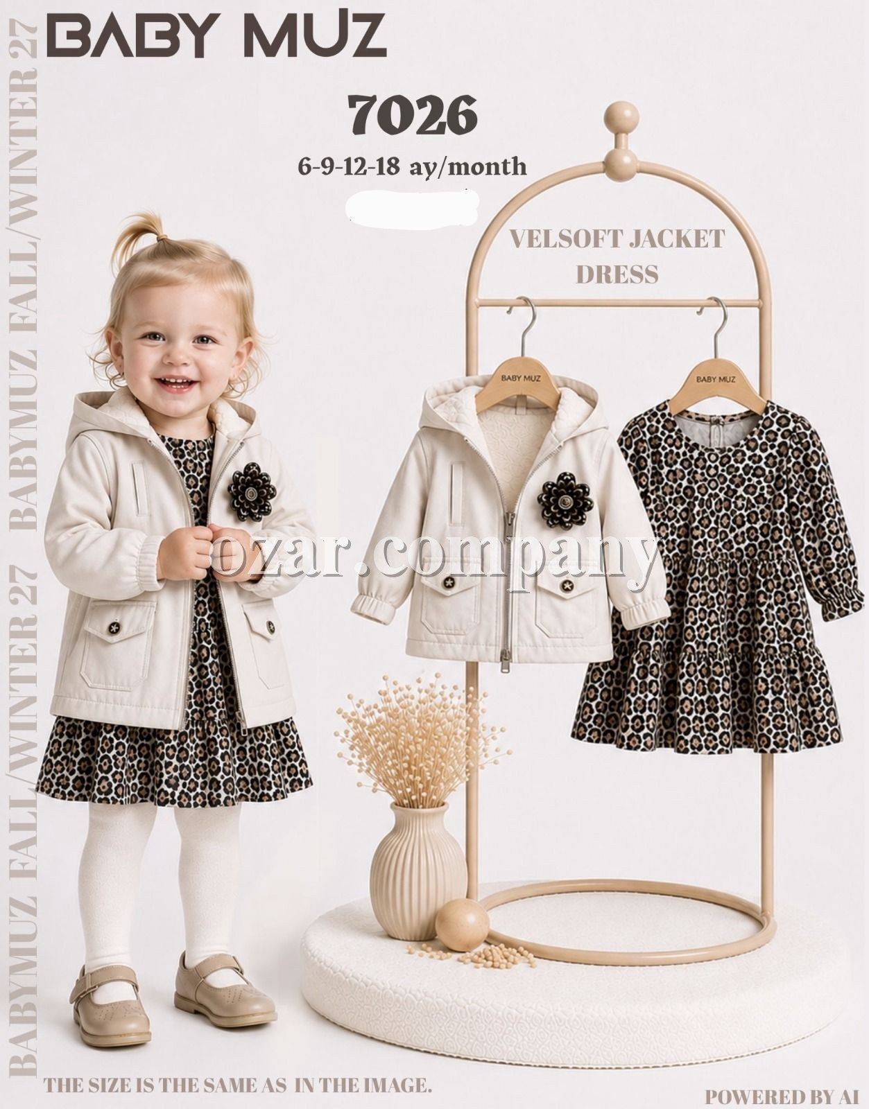 Утеплённая Куртка И Платье Для Девочки Baby Muz (6-9-12-18мес.)