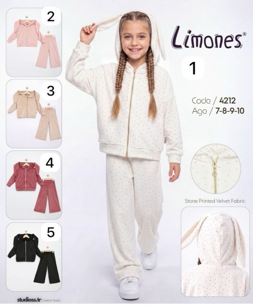 Велюровый Костюм Для Девочки Limones (7-8-9-10лет)