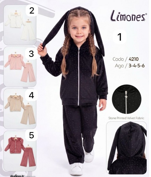 Велюровый Костюм Для Девочки Limones (3-4-5-6лет) 