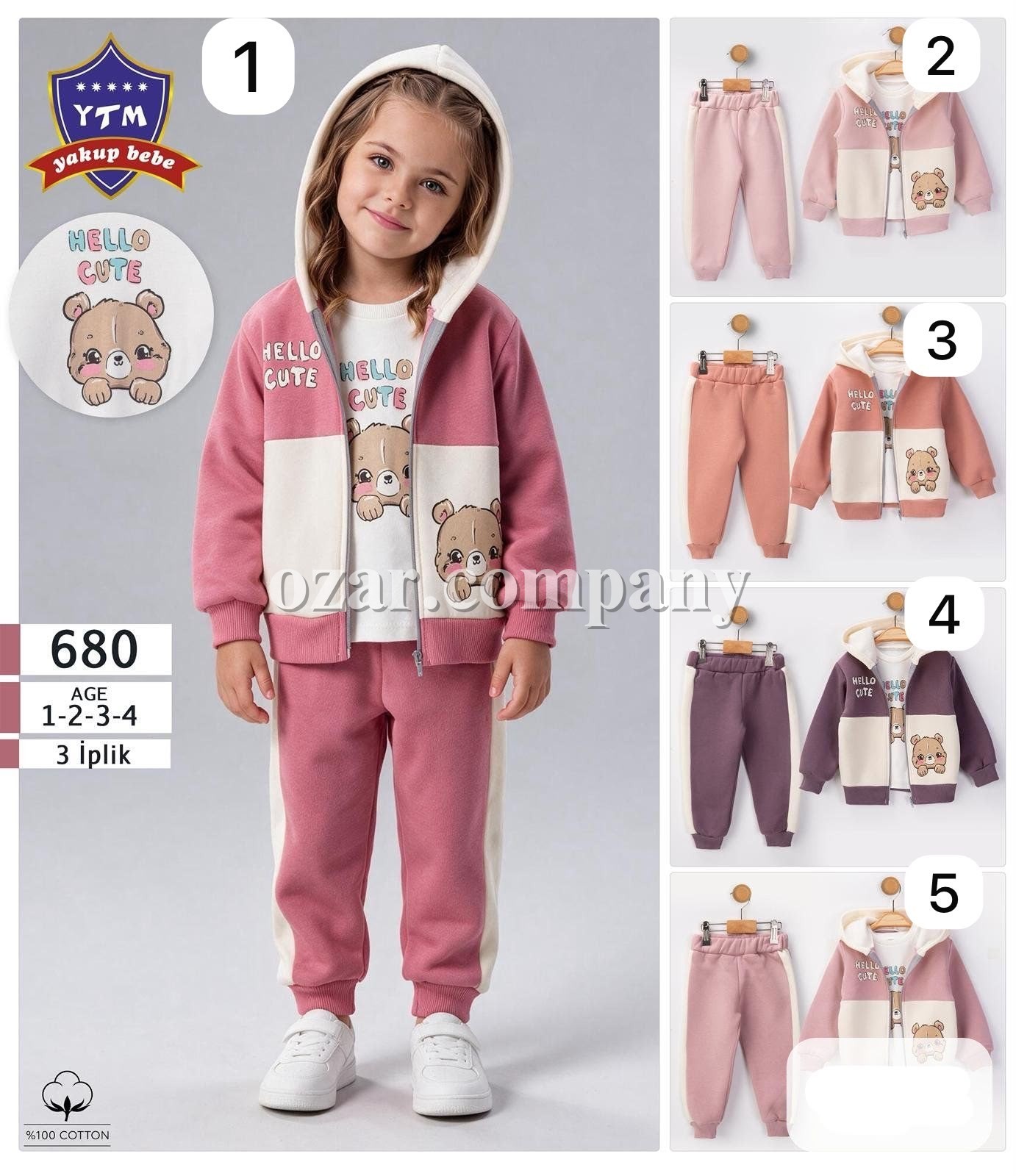 Костюм Тройка Тринитка Для Девочки YTM (1-2-3-4лет) 