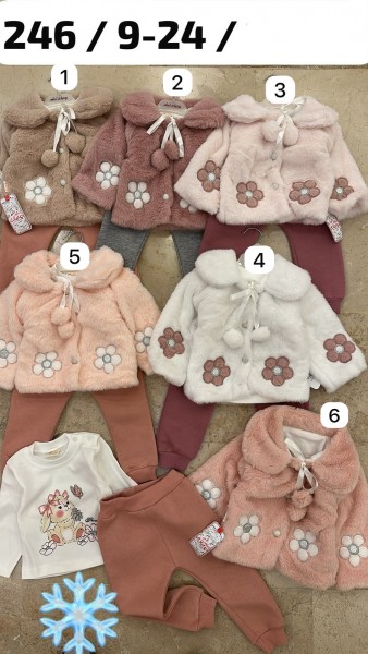 Утеплённый Костюм Тройка Для Девочки Mini Clup (9-12-18-24мес.)