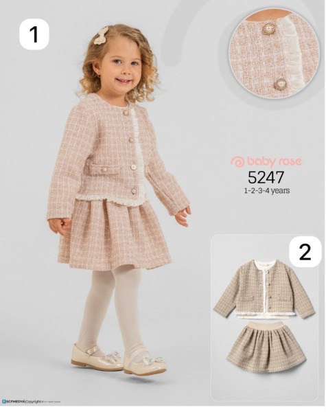 Костюм Тройка Для Девочки Baby Rose (1-2-3-4лет) 