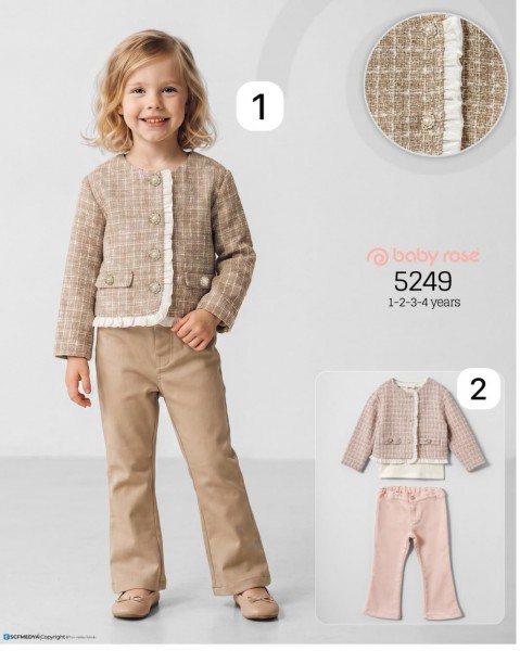 Костюм Тройка Для Девочки Baby Rose (1-2-3-4лет) 