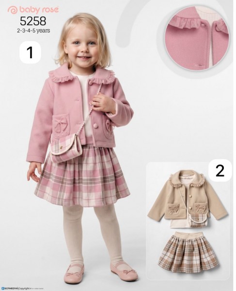Костюм Тройка Для Девочки Baby Rose (2-3-4-5лет)
