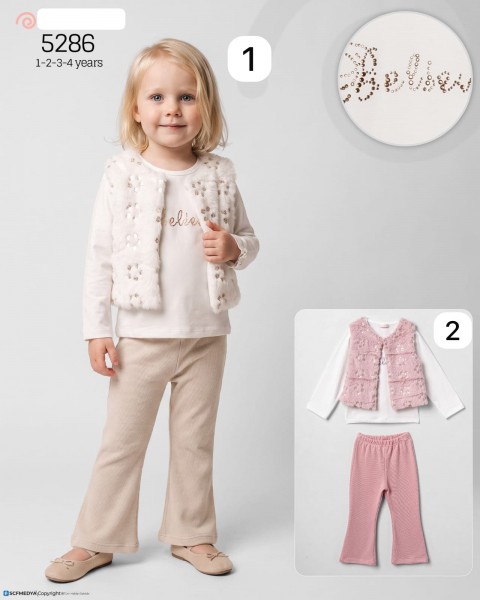 Костюм Тройка Для Девочки Baby Rose (1-2-3-4лет) 