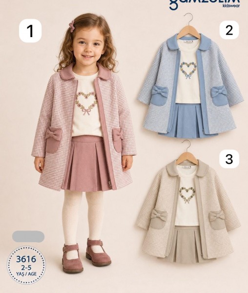 Костюм Тройка Для Девочки Gamzelim (2-3-4-5лет)