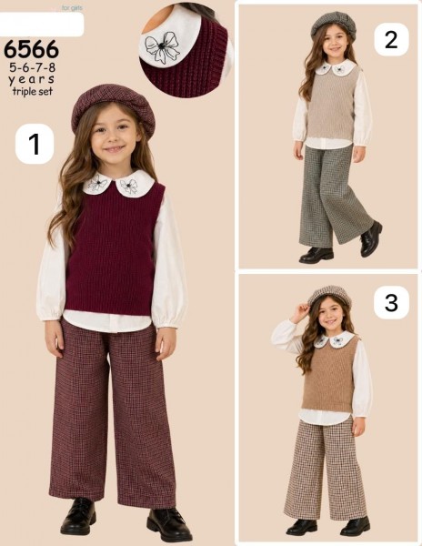 Костюм Тройка Для Девочки Eray Kids (5-6-7-8лет) 