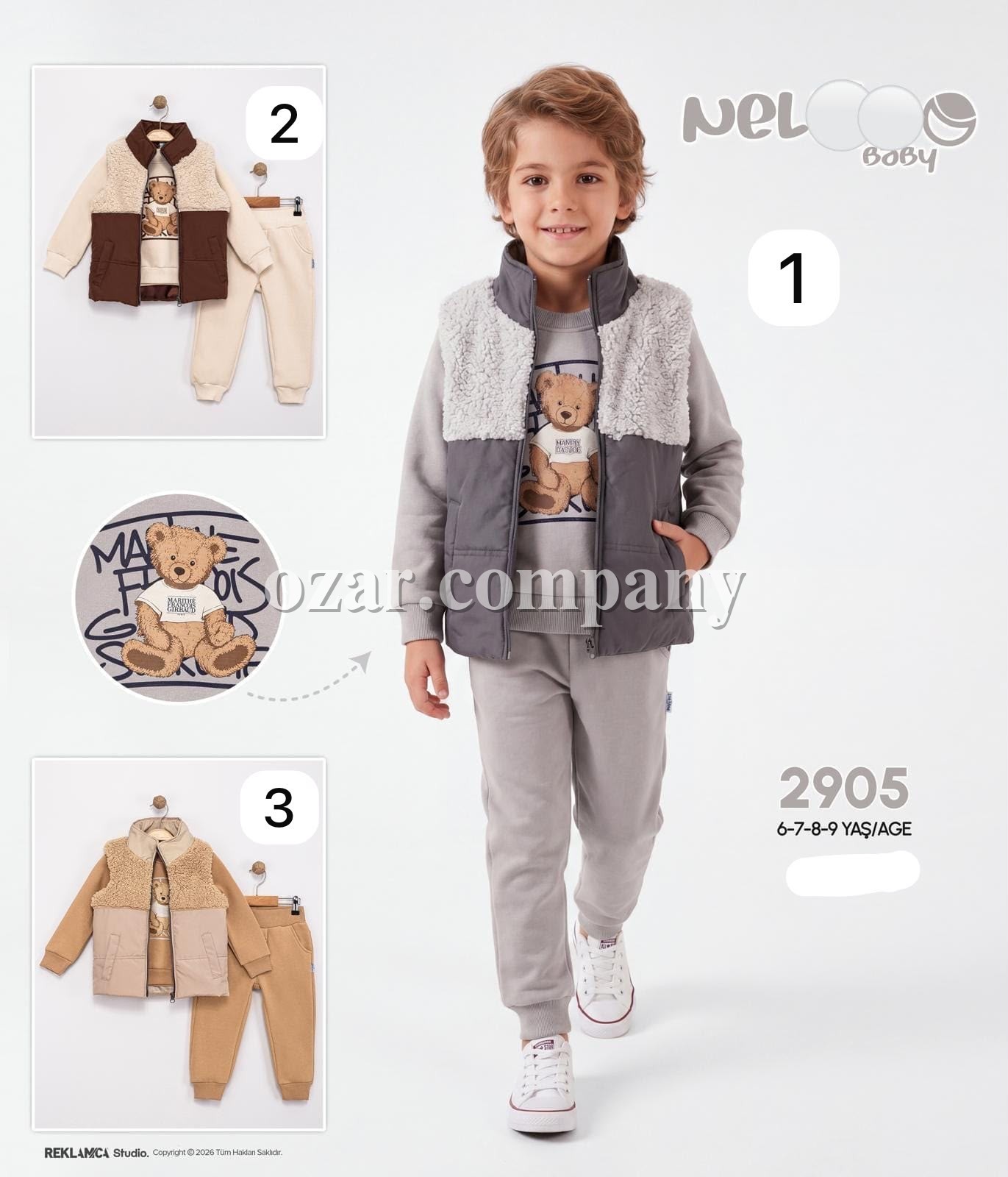 Утеплённый Костюм Тройка Для Мальчика Nelino (2-3-4-5лет)