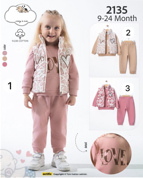 Утеплённый Костюм Тройка Для Девочки Mirkon Baby (9-12-18-24мес.)